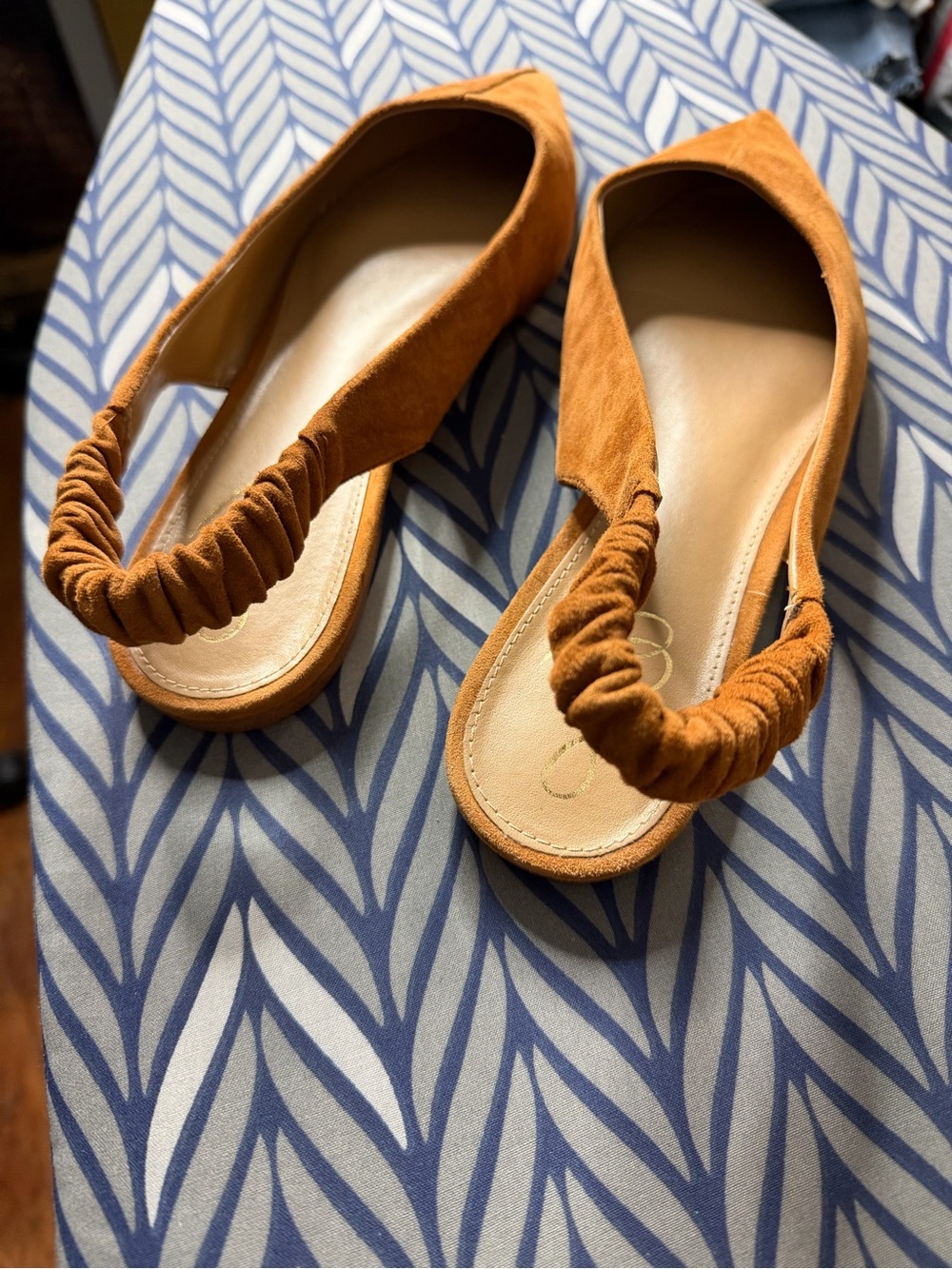 Sam Edelman Pointed Slingback Flats in Rust Suede - Picture 4 of 5